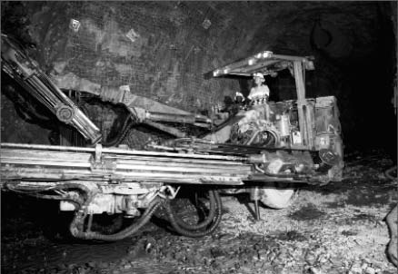 A machine operator working on a ramp at Avion Gold's Tabakoto gold project in Mali. Photo by Avion Gold