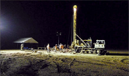 Drillers working at Allana Potash's Dallol potash project in Ethiopia. Photo by Allana Potash