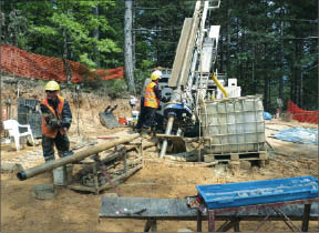 Drillers at Alamos Gold's Camyurt gold project in northwestern Turkey. Photo by Alamos Gold