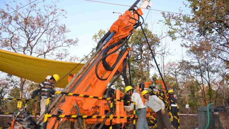 Drilling at Rio Tinto's Bunder project, in India. Photo by Rio Tinto