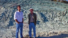 Verde Potash president and CEO Cristiano Veloso (left) and geologist Mario Viegas at the Cerrado Verde potash project in Minas Gerais, Brazil. Photo by Ian Bickis