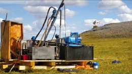 Drillers at Cedar Mountain Exploration's Kelly Creek gold project in western Alaska. Photo by Cedar Mountain Exploration