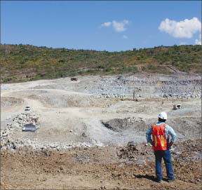 A tailings pond under construction in 2010 at Fortuna Silver's San Jose project in southern Mexico. Photo by Ian Bickis