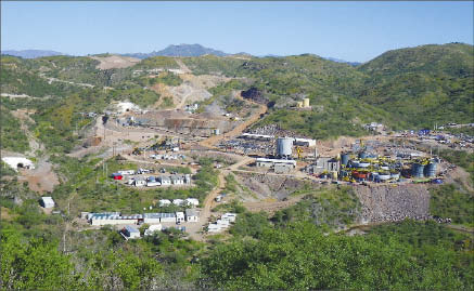 Yamana Gold's Mercedes gold-silver mine, under construction in Sonora state, Mexico. Photo by Yamana Gold