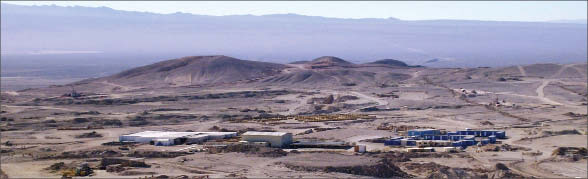 The camp at Quadra FNX Mining's Sierra Gorda copper-molybdenum project in northern Chile. Photo by Quadra FNX Mining