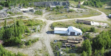 An aerial view of Prodigy Gold's Magino gold project near Wawa, Ontario. Photo by Prodigy Gold