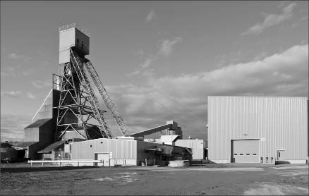 The head frame and hoist room at Iamgold's Niobec niobium mine in Quebec, 200 km north of Quebec City. Photo by Iamgold