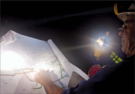 Inside Fortuna Silver Mines' San Jose silver mine, geology superintendent Richard Niels explains the layout. Photo by Ian Bickis