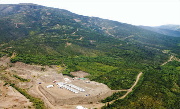 An aerial view of Victoria Gold's Eagle gold deposit in the Yukon's Tintina gold belt. Photo by Ian Bickis