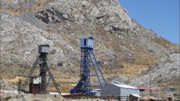 Headframes and winch houses at Mascota shaft at Dia Bras Exploration's Yauricocha mine in Yauyos province, Peru. Photo by Dia Bras Exploration