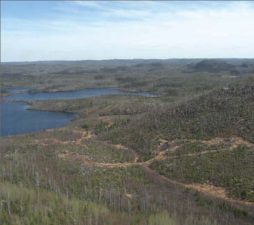 Argex Mining's La Blache titanium dioxide project on the north shore of the St. Lawrence River in Quebec. Photo by Argex Mining