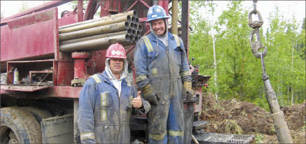 Drillers on a rig at Coalspur's flagship Vista coal project in Alberta. Photo by Coalspur