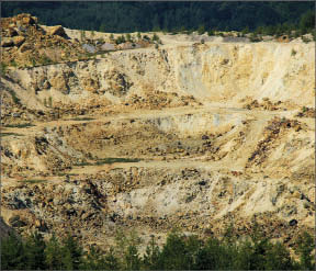 The Cetate pit at Gabriel Resources' Rosia Montana gold-silver project in Romania. Photo by Gabriel Resources