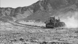 A bulldozer operator at Baja Mining's Boleo copper-cobalt-zinc-manganese project in Mexico. Photo by Baja Mining