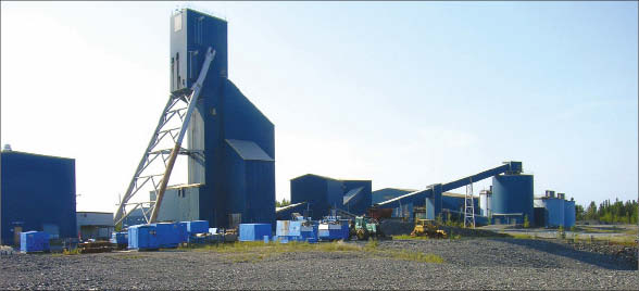 A headframe and facilities at Alexis Minerals'past-producing Snow Lake gold mine in Manitoba. Photo by Alexis Minerals