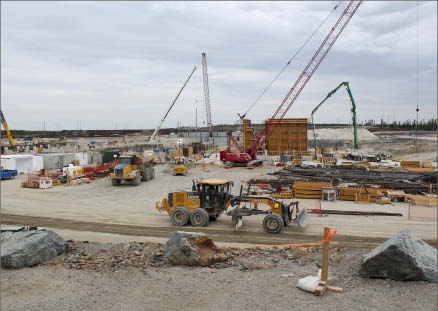 Construction at Detour Gold's Detour Lake gold mine in northeast Ontario. Photo by Sam Crittenden