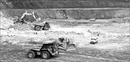 The pit at Perseus Mining's Edikan gold mine in Ghana's Ashanti gold belt. Photo by Perseus Mining