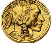 The 2011 American Buffalo 1-oz., 24-karat gold coin designed by James Earle Fraser. Photo by US Mint