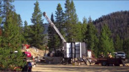 Drilling at Midas Gold's Golden Meadows gold project in Idaho. Photo by Midas Gold