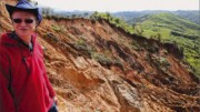 Red Eagle Mining's chief project geologist Tim Neall at the colonial sluice mine at the Santa Rosa gold project, near Medellin in Colombia. Photo by Ian Bickis