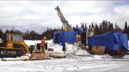 A driller at Gold Canyon Resources' Springpole gold project in northwestern Ontario. Photo by Gold Canyon Resources