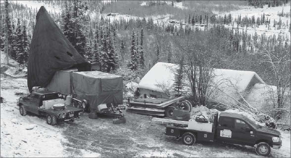 A drill rig at Freegold Ventures' Golden Summit gold project near Fairbanks, Alaska. Photo by Freegold Ventures