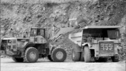 Machine operators move material at Yamana Gold's Gualcamayo gold mine in Argentina. Photo by Yamana Gold