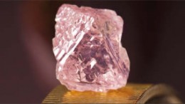 A pink diamond from Rio Tinto's Argyle diamond mine in Western Australia. Photo by Rio Tinto