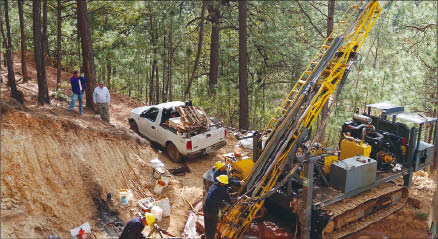 Drillers in action at Paramount Gold and Silver's San Miguel silver-gold property in Chihuahua, Mexico. Photo by Paramount Gold and Silver