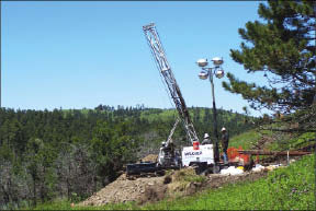 Drillers at Rare Element Resources' Bear Lodge rare earth element project. Photo by Rare Element Resources