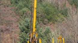 A drill rig at Woulfe Mining's Sangdong tungsten-molybdenum project in South Korea. Photo by Woulfe Mining