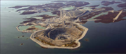 David Groves wrote about the Northwest Territories' diamond potential in 1987. The Diavik deposit was eventually discovered "right where any intelligent geologist could have told you it would be," he says. Photo by Diavik Diamond Mine