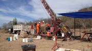 A drill team in action at Westridge Resources' Charay gold-silver project in Sinaloa, Mexico. Photo by Michael McCrae
