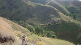 Exploring La Escandalosa at GoldQuest Mining's Las Tres Palmas gold-copper project in the Dominican Republic. Photo by Goldquest Mining