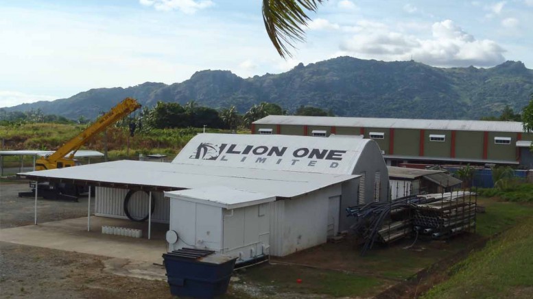 Lion One Metals' compound at the Tuvalu gold project in Fiji. Photo by Lion One Metals