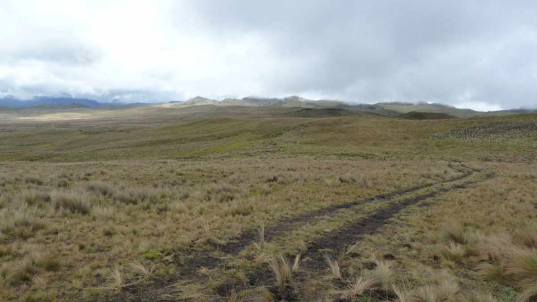 The landscape at the Quimsacocha gold project in Ecuador, which INV Metals is acquiring from Iamgold. Photo by INV Metals