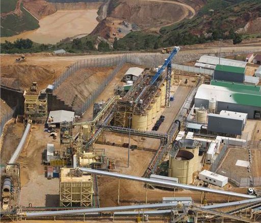 Facilites at Banro's Twangiza open-pit gold mine near Bukavu in the east of the Democratic Republic of the Congo. Photo by Banro