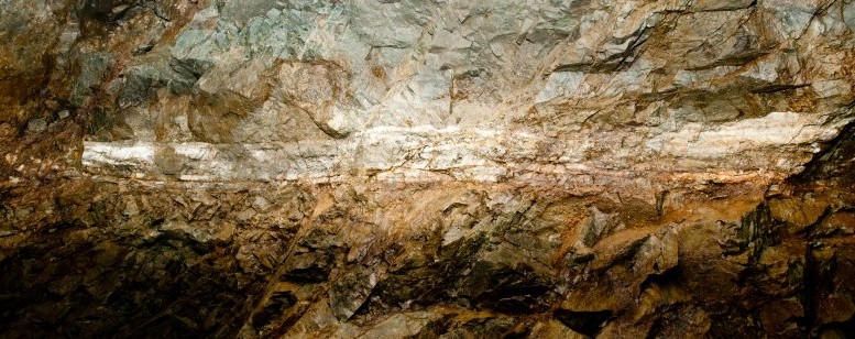 A mine wall where artisinal mining occurred at Continental Gold's Buritica gold project, 75 km northwest of Medelln, Colombia. Photo by Continental Gold