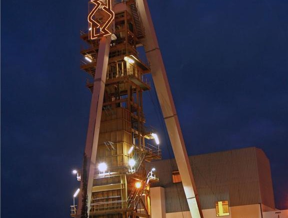 A headframe at Lundin Mining's Neves-Corvo pollymetallic mine, 100 km north of Faro, Portugal. Photo by Lundin Mining