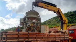 Mill components arriving at Colossus Minerals' Serra Pelada gold project in Brazil's Para state. Photo by Colossus Minerals