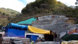The portal at Tahoe Resources' Escobal silver-gold mine under construction in Guatemala. Photo by Tahoe Resources