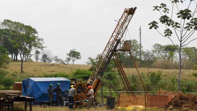 Drillers at Amarillo Gold's Mara Rosa gold project in Brazil. Photo by Amarillo Gold