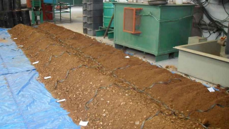 Ore stockpiled at MBAC Fertilizer's pilot plant at the Araxa REE-niobium-phosphate project in Minas Gerais, Brazil. By MBAC Fertilizer.