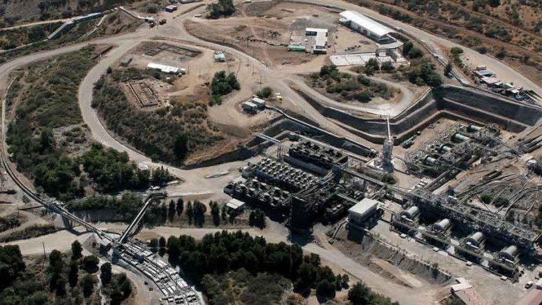 Amerigo Resources' MVC copper-molybdenum tailings processing plant beside the El Teniente copper mine in Chile. By Amerigo Resources.