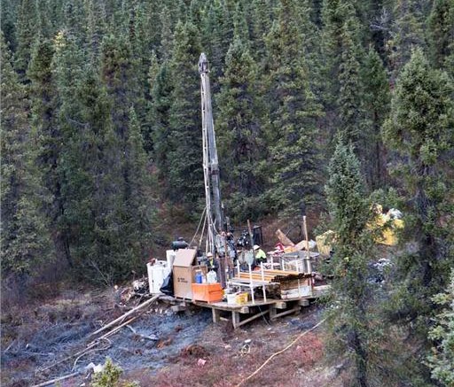 Drillers on a rig on the Bornite copper property, part of NovaCopper's Upper Kobuk project in northwest Alaska. Source: NovaCopper