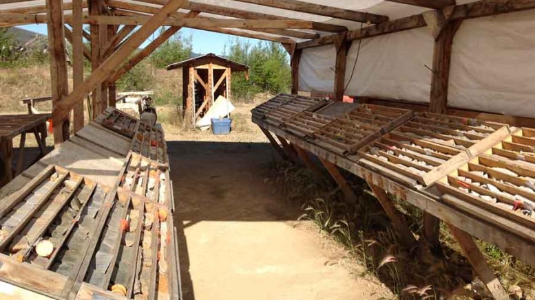 The core shack at Northern Freegold Resources' Freegold Mountain copper-gold project, 200 km northwest of Whitehorse, Yukon. Photo by Matthew Keevil