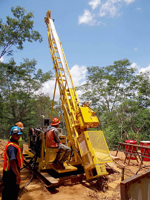 Drilling at Unigold's Candelones Extension, part of its Neita concession. Source: Unigold