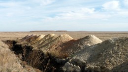 A trench at the Atygai prospect on Slater Mining's West Khazret gold project in Kazakhstan. Source: Slater Mining