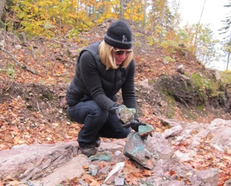 Superior Copper CEO Judy Baker at the Batchawana copper project in northern Ontario. Photo by Salma Tarikh