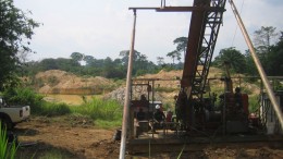 A drill rig at Asante's Fahiakoba Concession in Ghana. Source: Asante Gold